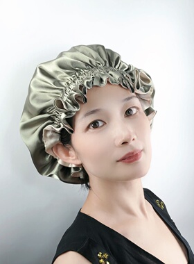 真丝护发睡觉防脱发吸油空调睡帽