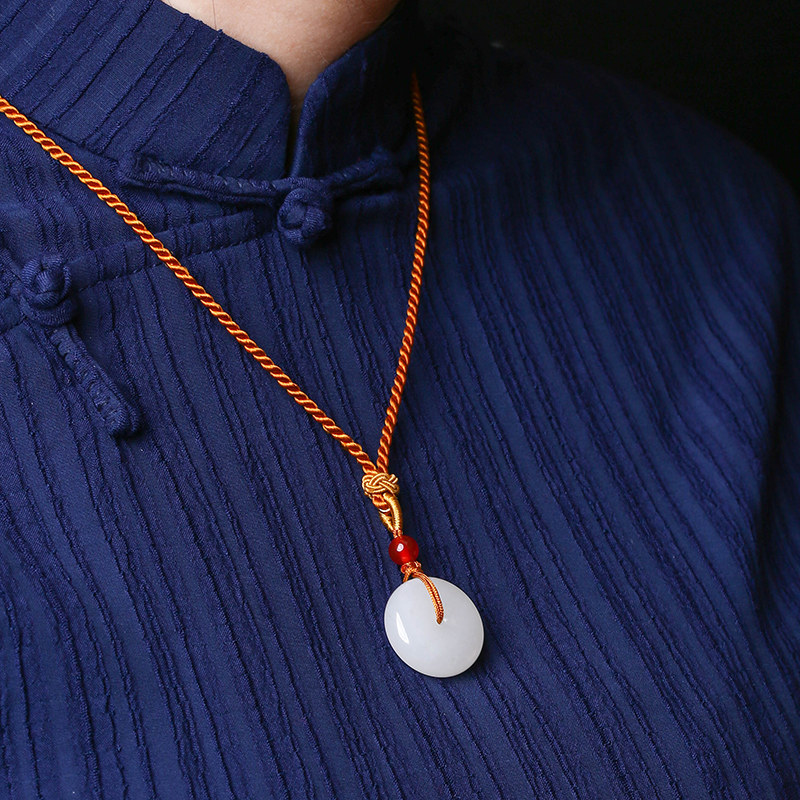 七彩云南天然和田玉白玉晴水平安扣软玉吊坠玉坠配饰玉挂件礼物,淘宝优惠券,粉丝福利购,淘宝优惠卷