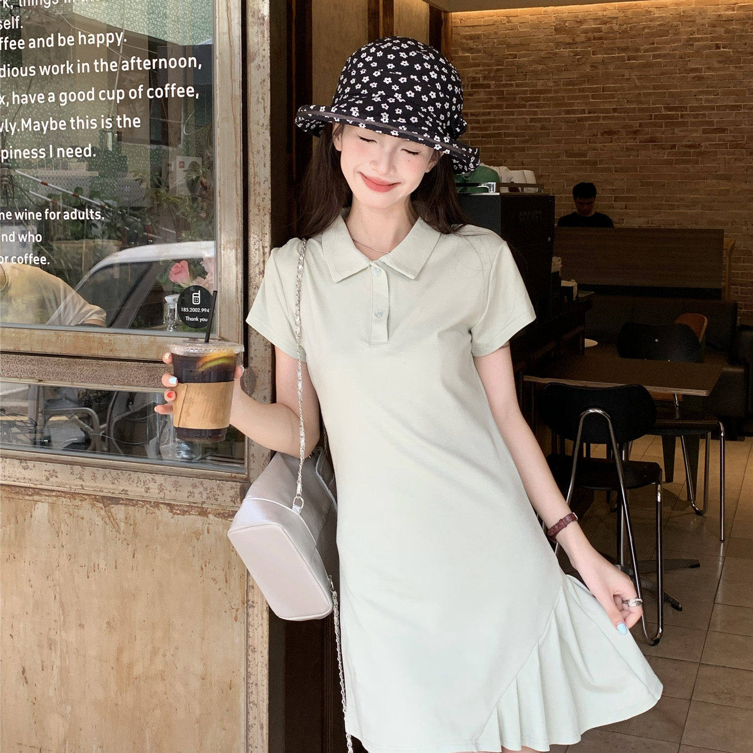 M6J2026夏季法式绝美V领碎花连衣裙女气质收腰长裙茶歇裙