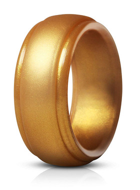 亚马逊8mm宽弧度台阶款 硅胶戒指欧美戒指男士户外运动指环批发