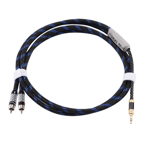 张扬/ZY Cable发烧级3.5立体声转双莲花RCA音频信号线 圆声带行货 - 图3