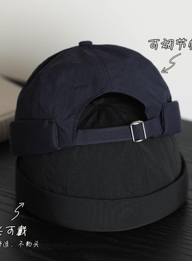 夏季速干雅痞瓜皮帽薄款透气无檐