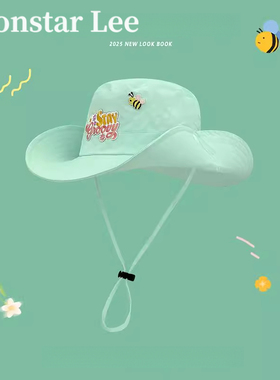 MonstarLee糖果色可爱蜜蜂速干登山帽女夏户外出行露营遮阳渔夫帽