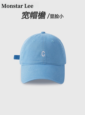 Monstarlee鸭舌帽春夏弯檐字母