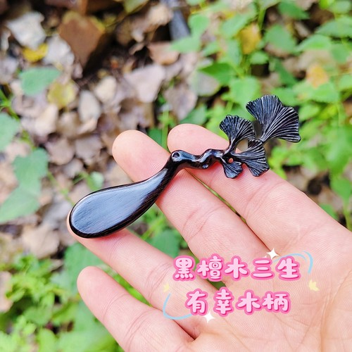 月瑶钩针柄定做代按勾针工具配件檀木实木手柄定制毛线针点翠工具 - 图2