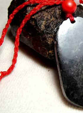 雨馨小筑天然岫玉生肖龙项链吊坠中国风男女复古汉服腰佩墨玉挂坠