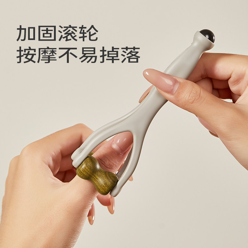绿檀手指按摩器手部关节穴位刮滚轮按摩棒神瘦器多功能疏通经络器,淘宝优惠券,粉丝福利购,淘宝优惠卷