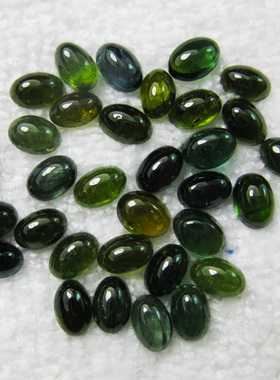 天然正品碧玺戒面裸石4*6mm可镶戒指吊坠耳钉手链项链胸针项坠