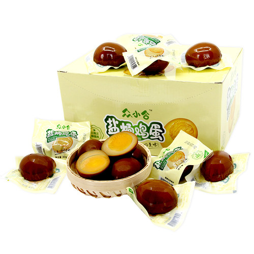 众小合盐焗鸡蛋1200g/40枚卤鸡蛋小包装休闲食品早餐卤蛋食品免邮 - 图0