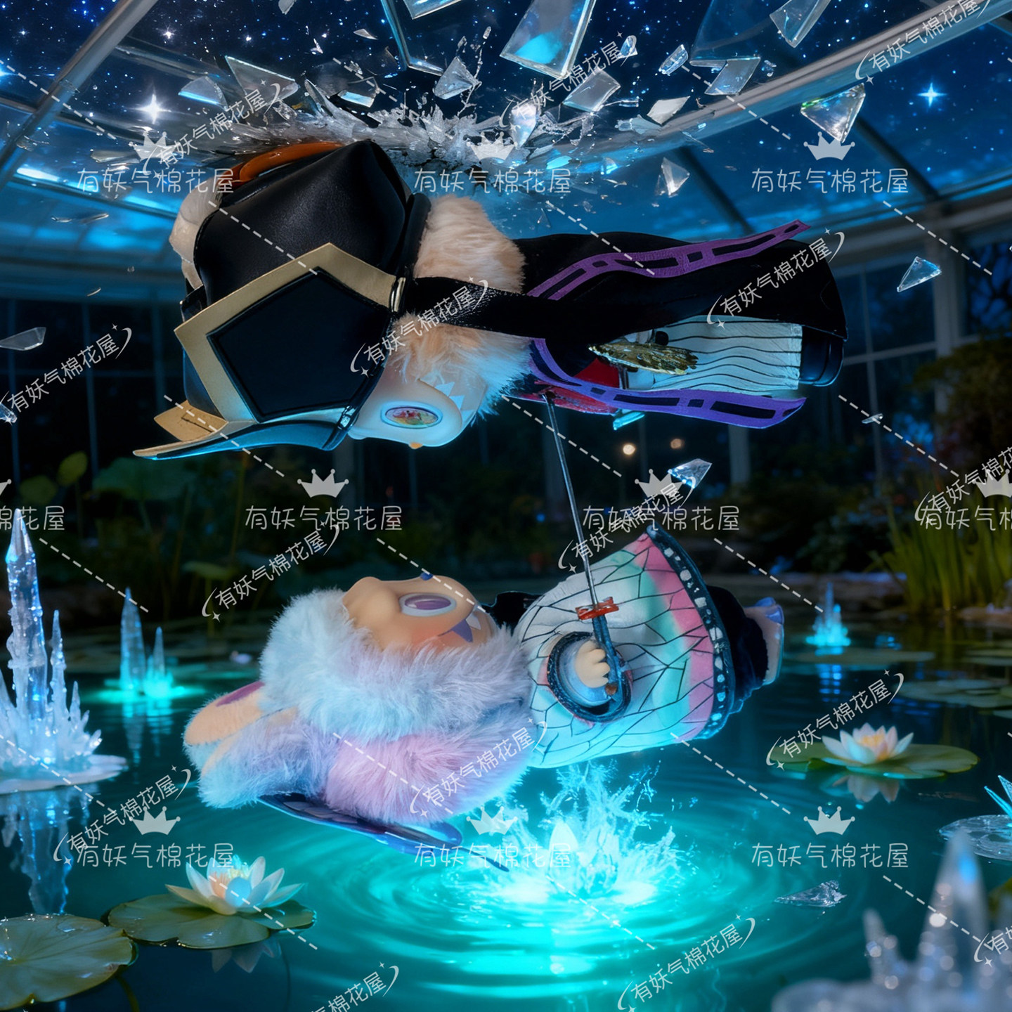 童磨拉布布鬼灭之刃周边上弦二labubu一代二代三代娃衣17cm衣服,淘宝优惠券,粉丝福利购,淘宝优惠卷