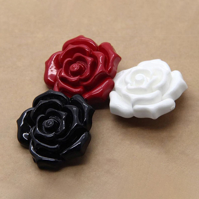 玫瑰花纽扣韩版女毛衣外套大衣扣立体花朵扣DIY材料装饰风衣扣子