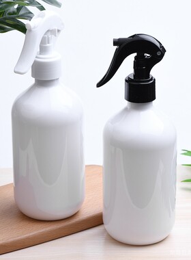 28牙口径白色喷雾瓶500ml毫升细脖矮胖PET塑料空瓶小老鼠喷头包材