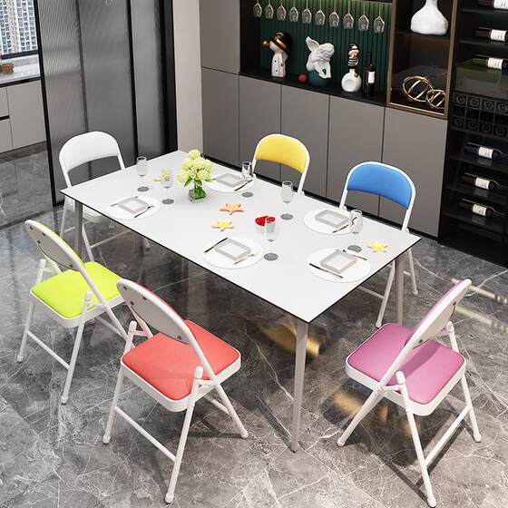 Simple stool back chair household folding chair