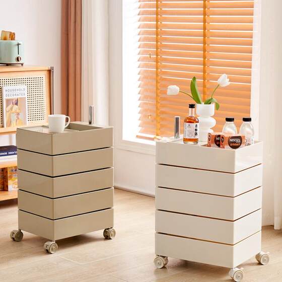 Storage cabinet bedside cabinet storage cabinet mobile rotation