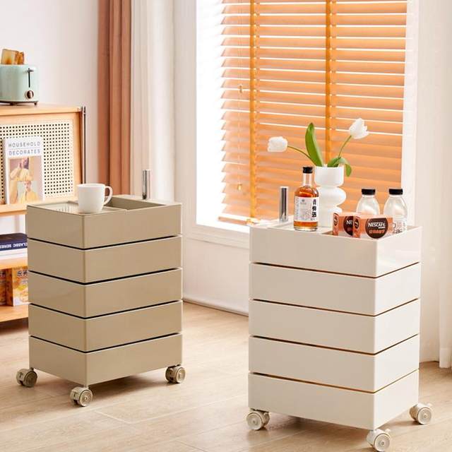 Storage cabinet bedside cabinet storage cabinet moving and rotation