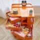 Movable trolley storage rack storage cabinet