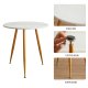 Nordic imitation marble coffee table golden small round table