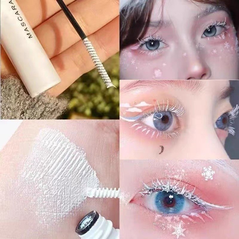 cos白色彩色睫毛膏打底膏二次元漫展仿妆可染眉宝石之国睫毛红蓝,淘宝优惠券,粉丝福利购,淘宝优惠卷