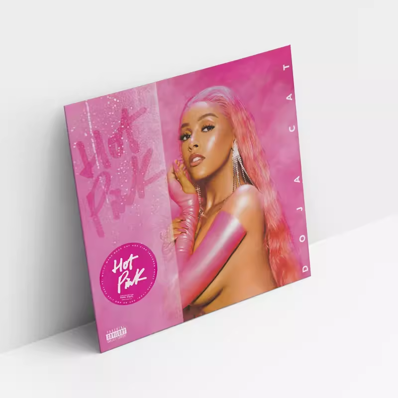 正版现货 豆荚猫 Doja Cat Hot Pink限量粉胶LP黑胶唱片12寸 - 图1