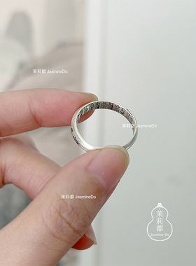 复古国风 喜乐 足银999 内刻百福图 活口可调节戒指纯银指环