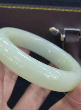 精品和田玉羊脂白玉手镯圈口57 58 60 61 62 64 65 圈口全加厚款