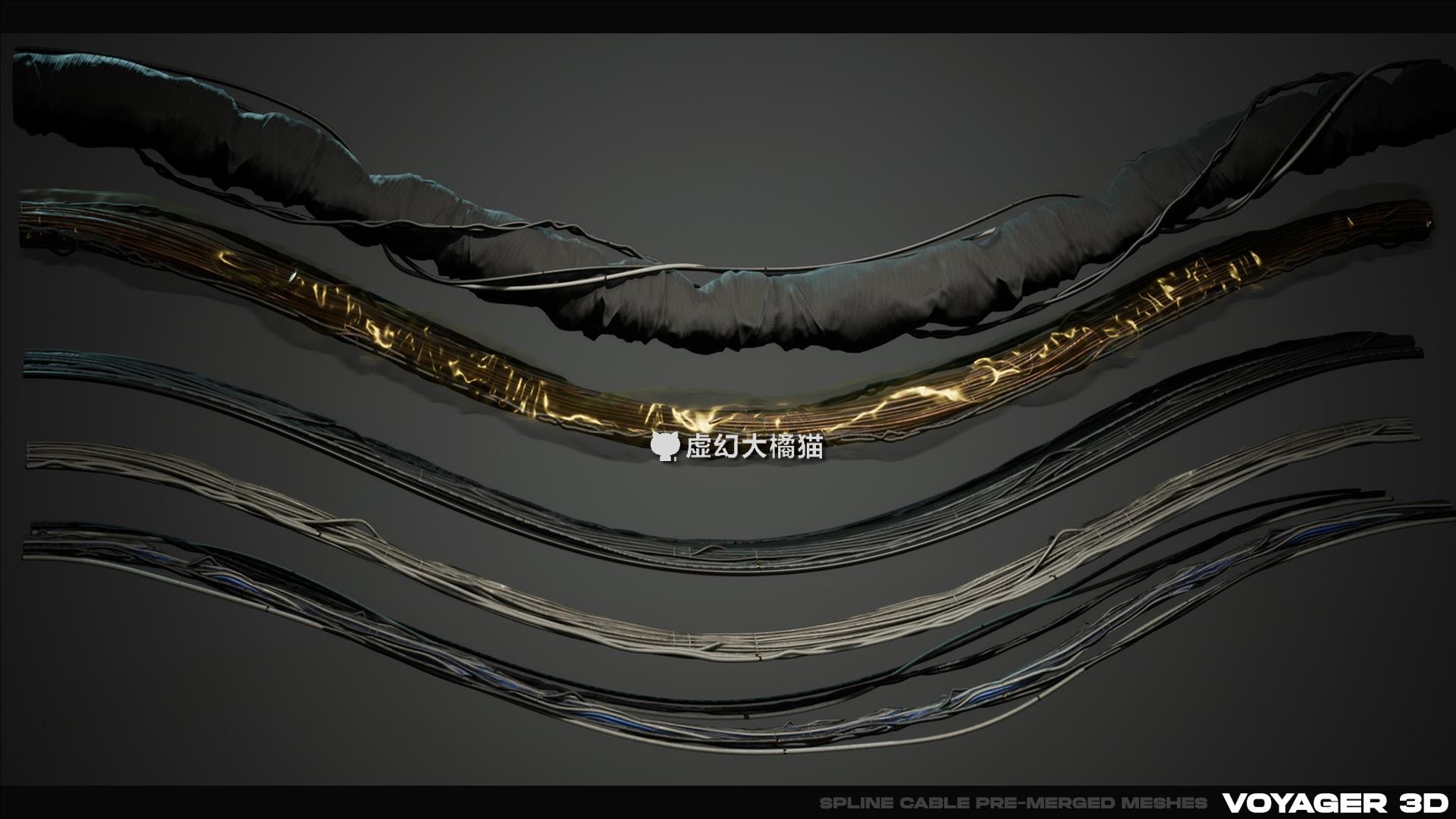 UE4虚幻5 Spline Cable Kit 模块化电缆样条线蓝图 电力高压线缆 - 图3