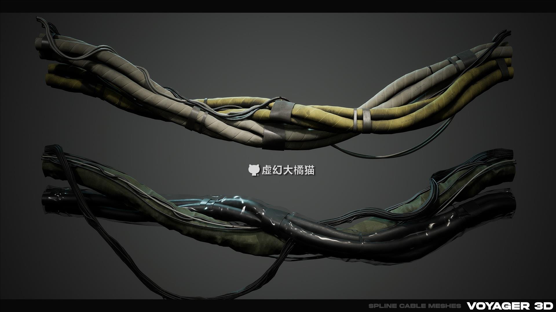 UE4虚幻5 Spline Cable Kit 模块化电缆样条线蓝图 电力高压线缆 - 图1