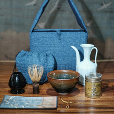 Здание 宋研 | 仿宋点茶套装 油滴乌金釉兔毫点茶盏茶粉茶筅宋式点茶用品