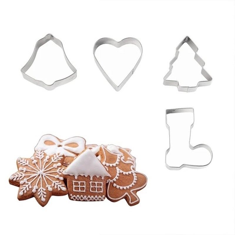 10Pcs Christmas Cookie Cutter Candy Biscuit Mold Cooking Too - 图2