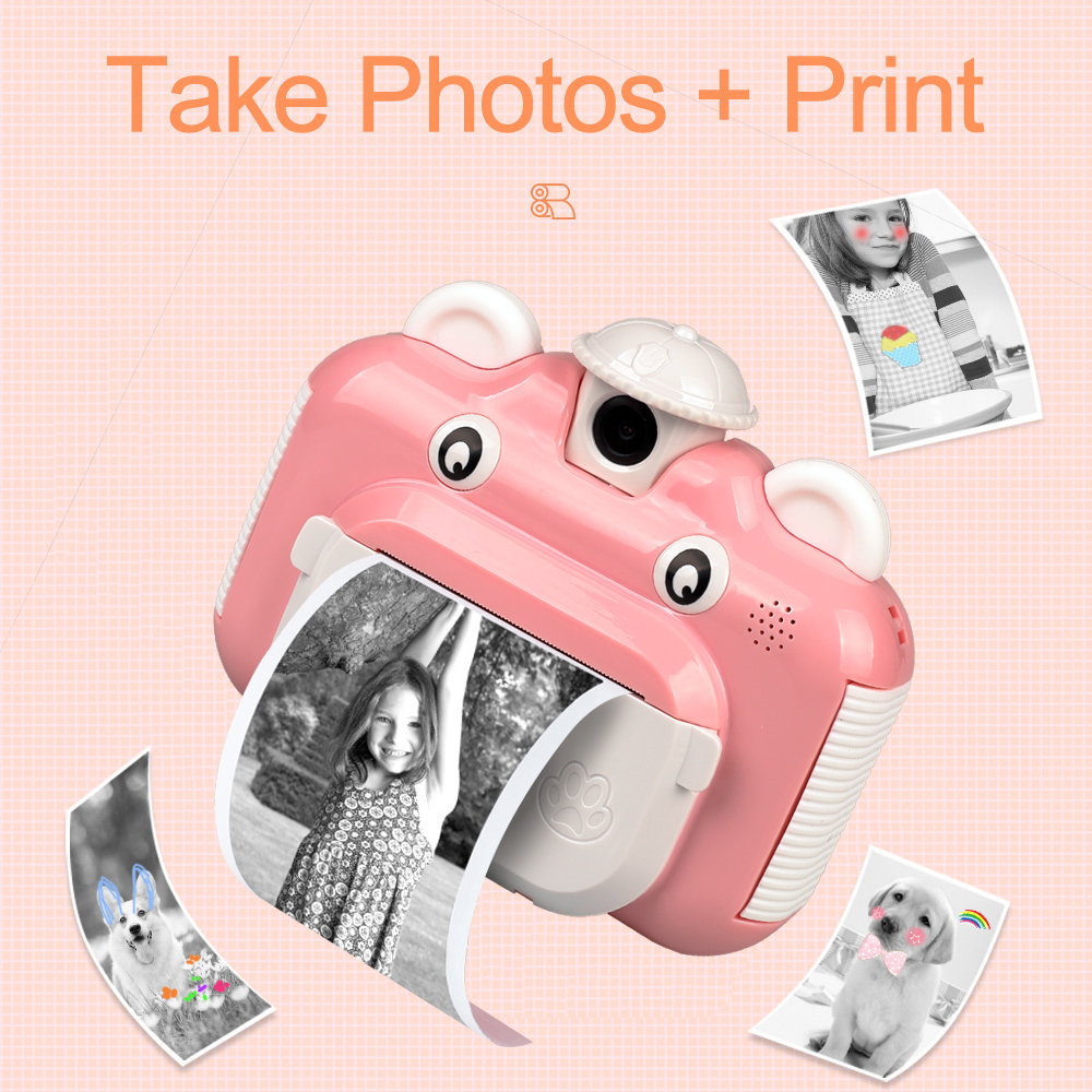 Kids Instant Print Camera HD 1080P 12MP Children Polaroid W - 图0