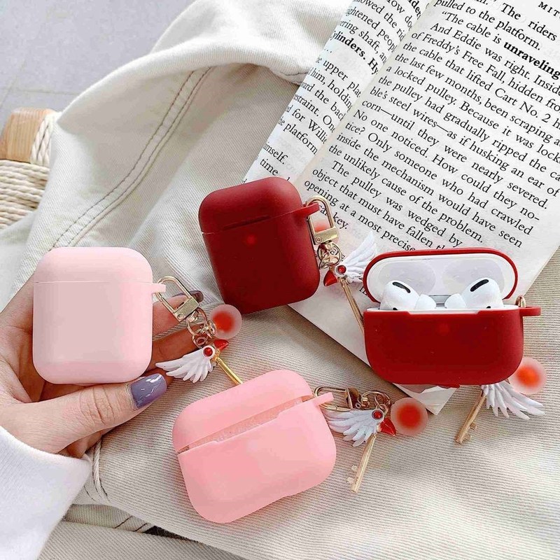 AirPods Case  Air Pods 2 Cover luxury flower Keychain wing g - 图2