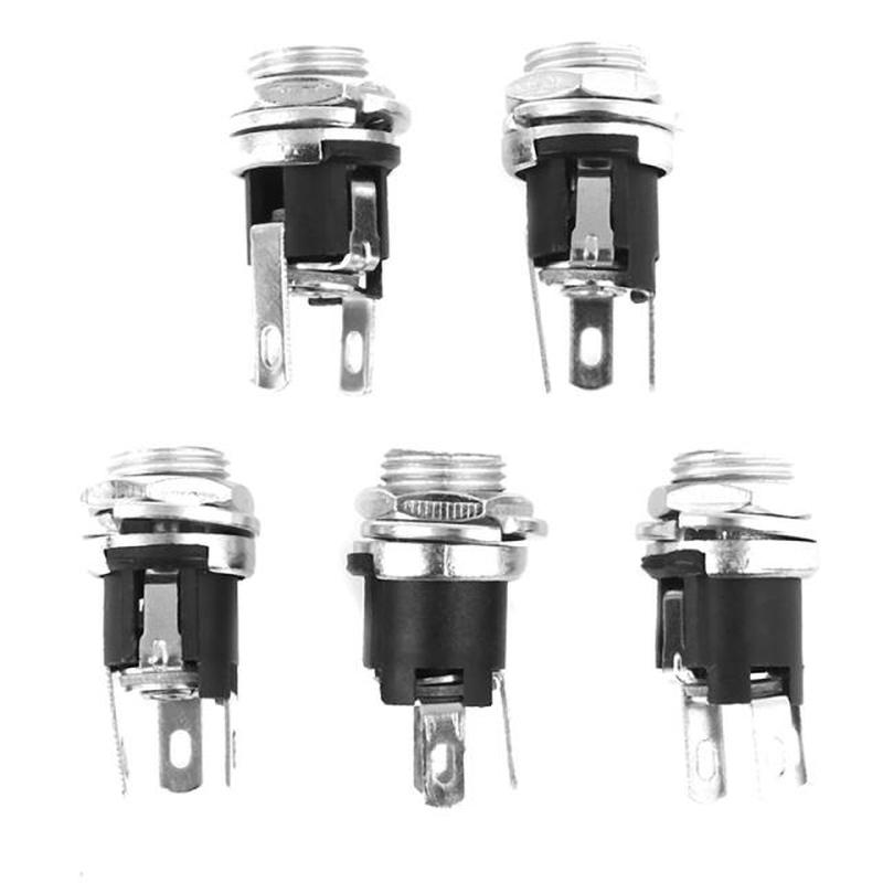 5Pcs DC Power Supply Jack Socket Female Panel Mount Connecto - 图1