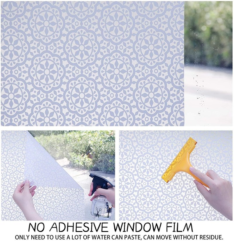 Privacy Window Film Static Cling Decorative Glass Sticker F - 图3