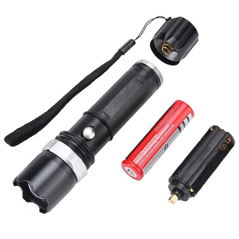 ZHIY LED rechargeable flashlight Rotating zoom T6 Waterproof - 图2