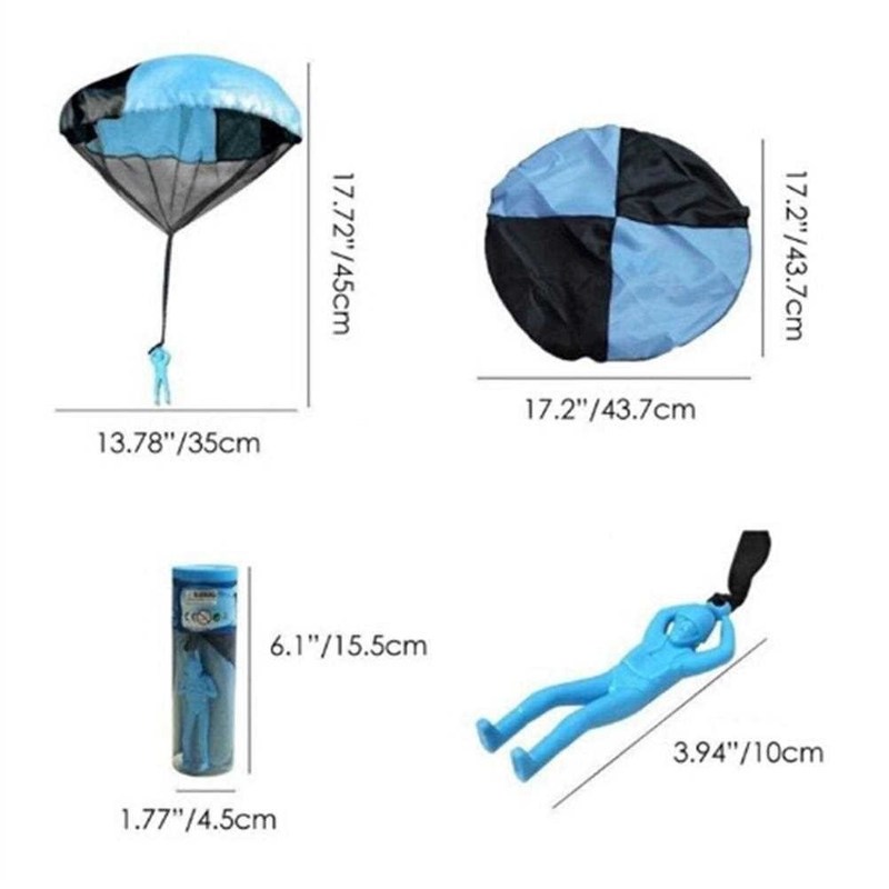 4 Colors Mini Parachuter Toys Parachute Soldier Toy Outdoor - 图0