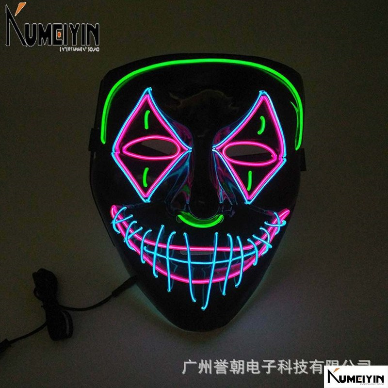 -Cold light emitting fluorescent masks Halloween trick - 图3