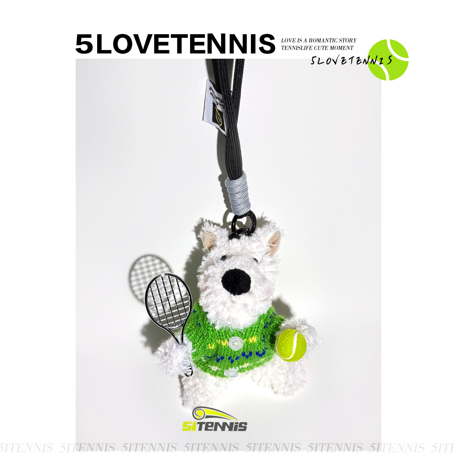 原创设计网球可爱西高地周边挂件毛绒公仔包包装饰钥匙扣奖品礼物,淘宝优惠券,粉丝福利购,淘宝优惠卷