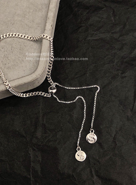 纯银手链脚链女ins极简风韩系