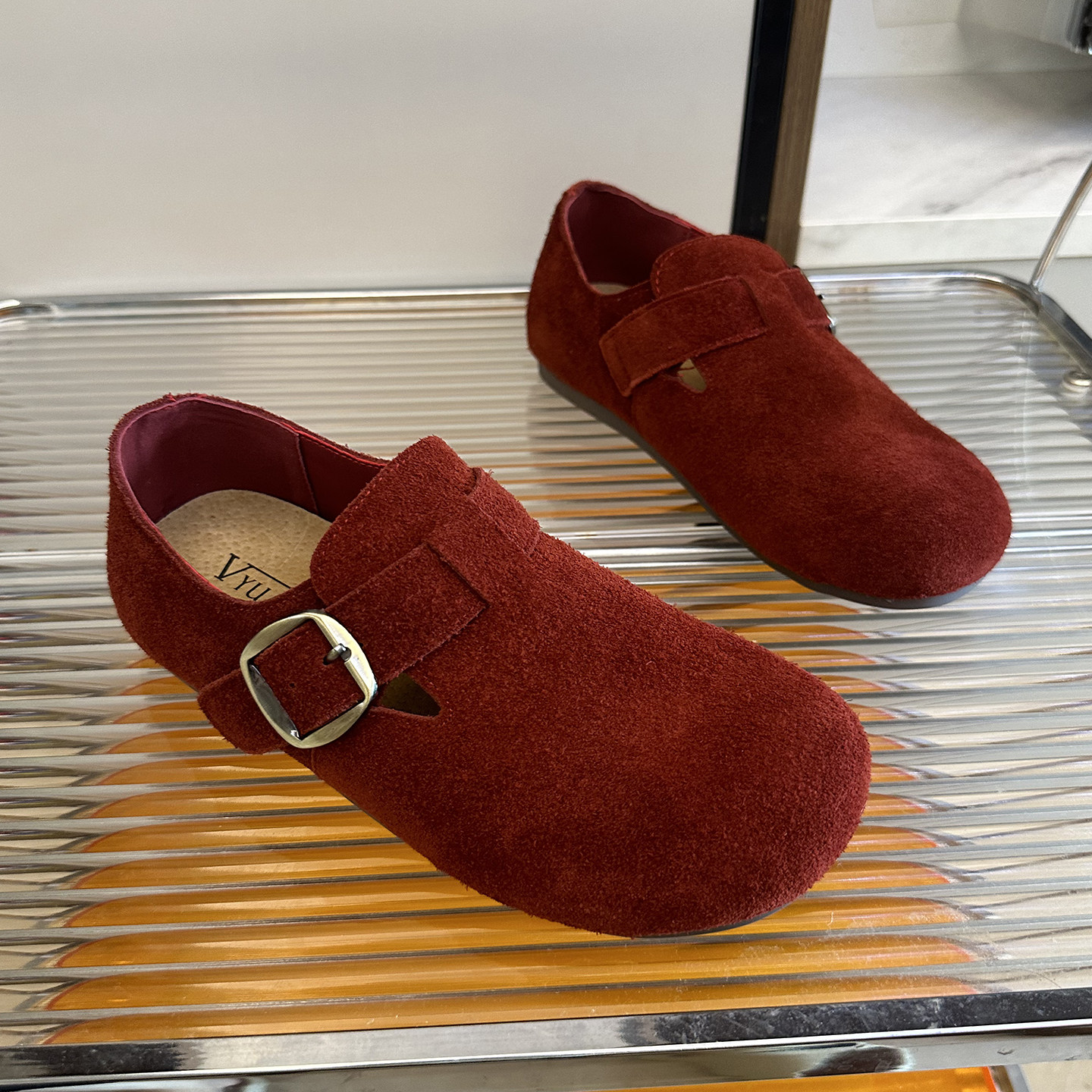 勃肯鞋女2025新款真皮全包不累脚魔术贴平底软底一脚蹬懒人豆豆鞋,淘宝优惠券,粉丝福利购,淘宝优惠卷