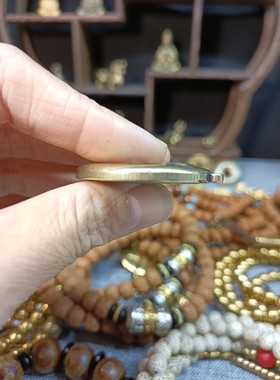 直播间专拍实心黄酮弥勒双面吊坠