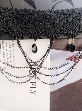 CHOKER青岛复古蕾丝流苏短款项链