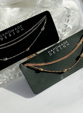 三层叠戴时髦新潮锁骨项链