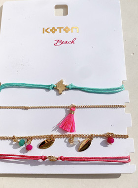 欧美外贸饰品时尚手镯高级感个性简约小众设计甜美套装手链