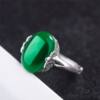 925 sterling silver fashionable adjustable ring chalcedony