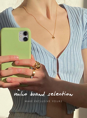 西班牙项链女锁骨爱心钥匙吊坠