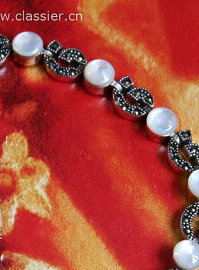 天醉贝壳复古泰国手工饰品老银匠