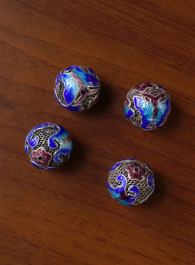 天醉掐丝珐琅花丝镶嵌珠子景泰蓝