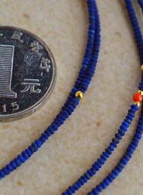 天醉青金石毛衣链手工银饰吊坠