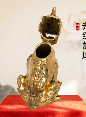 铜独角兽貔貅朝天吼解神兽摆件