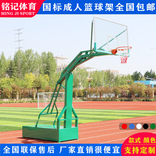专业标准篮球架户外成人可升降比赛篮球架青少年移动室外蓝球框架 - 图0